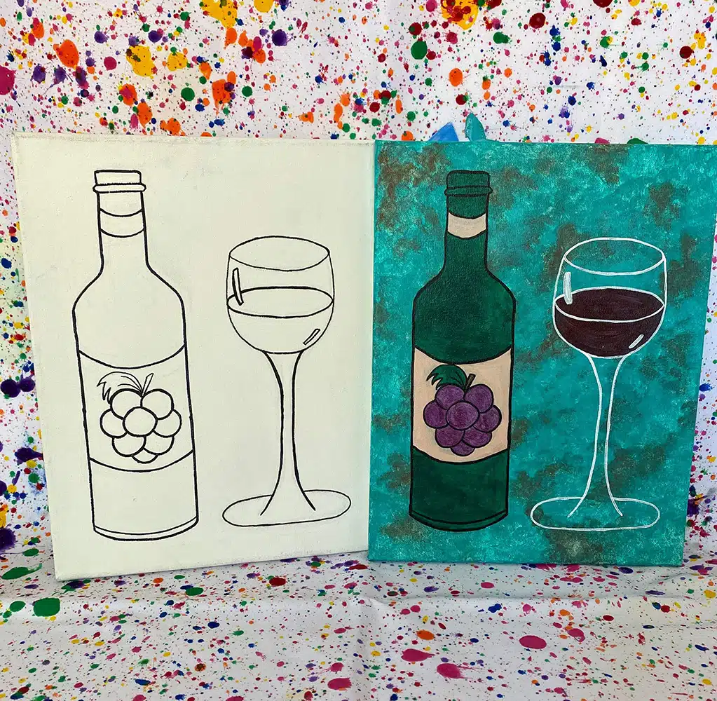 Friends and Wine - Printed Paint Kit - Paint Parties by DecoArt