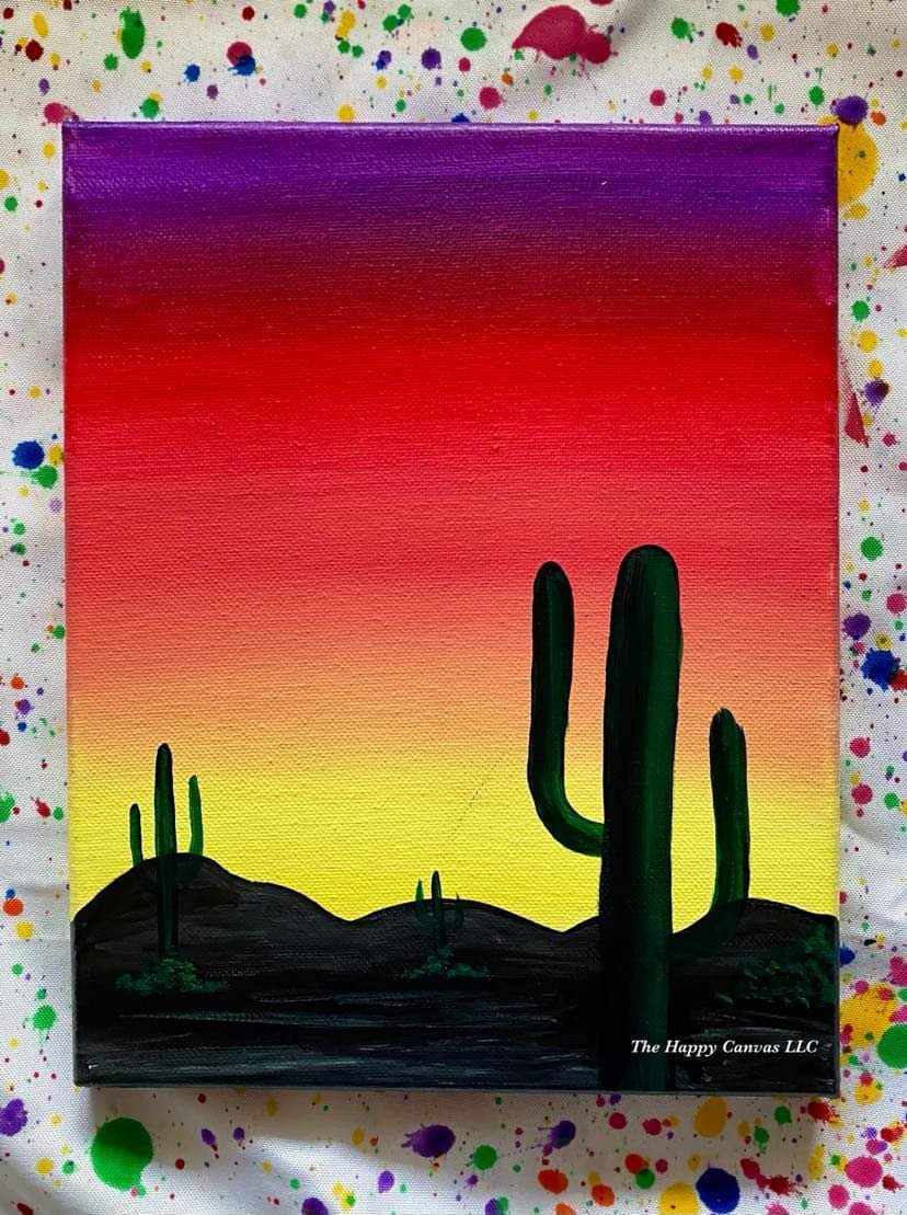 Arizona Sunset kids painting choice