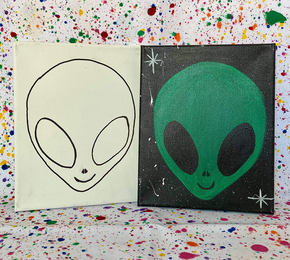 Alien Pre-Drawn Kids Design