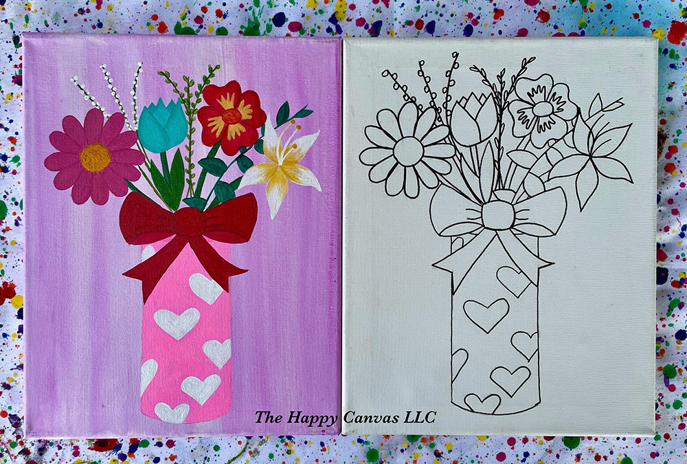 Bouquet of flowers Pre-Drawn Kids Design