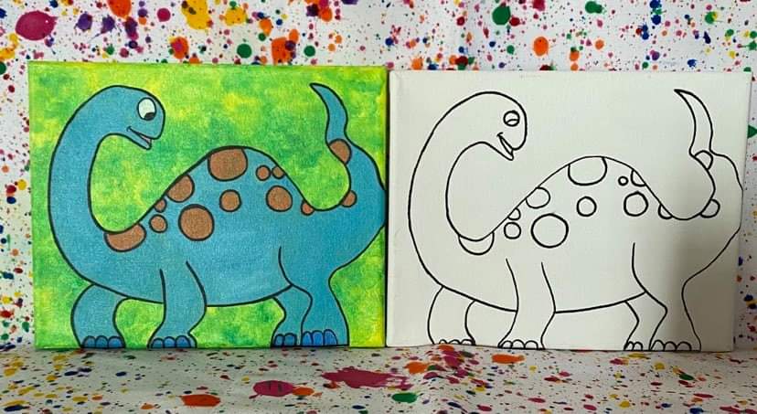 Dinosaur Pre-Drawn Kids Design