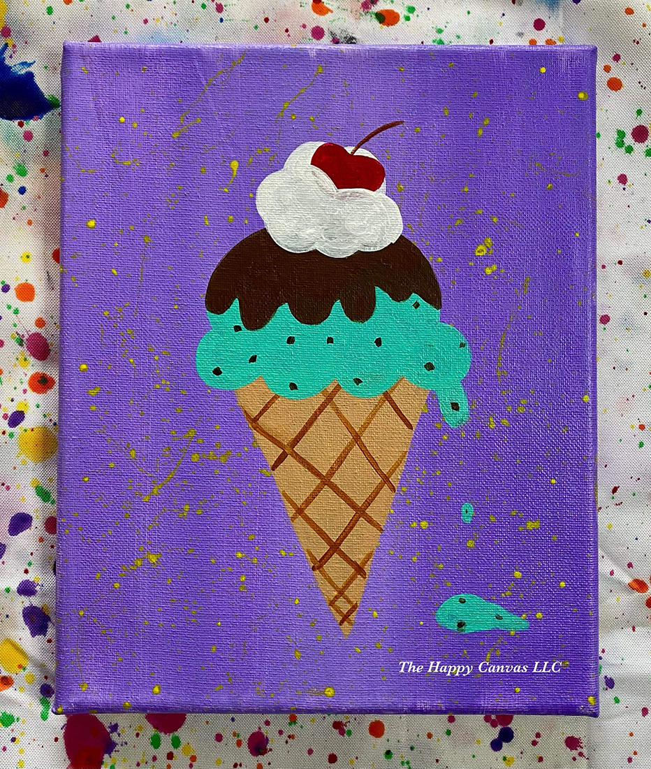 Icecream cone kids painting choice