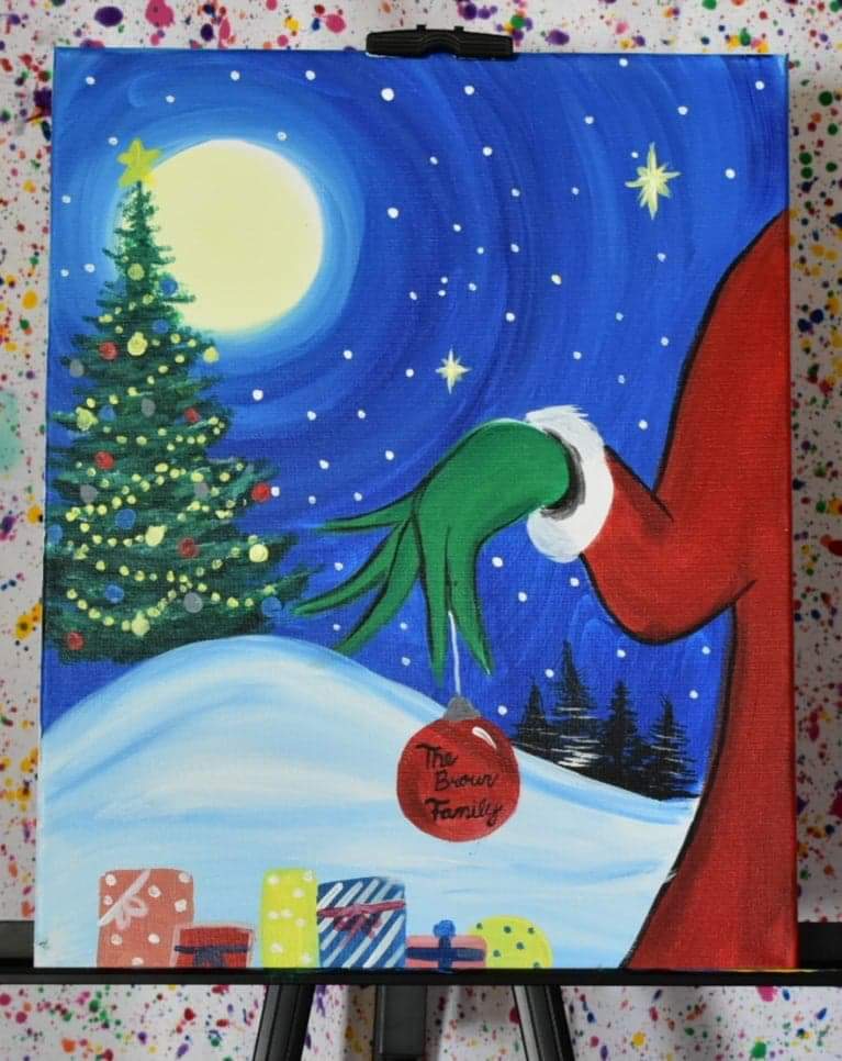 Grinch stole christmas Canvas Painting