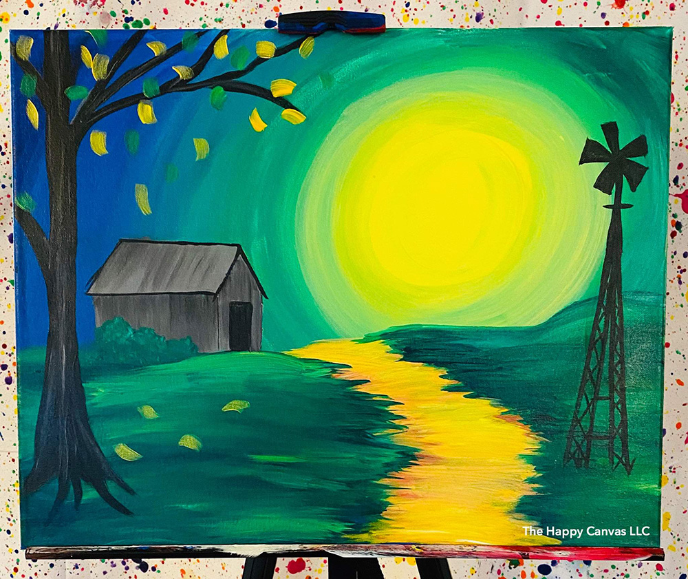 Farm Canvas Painting