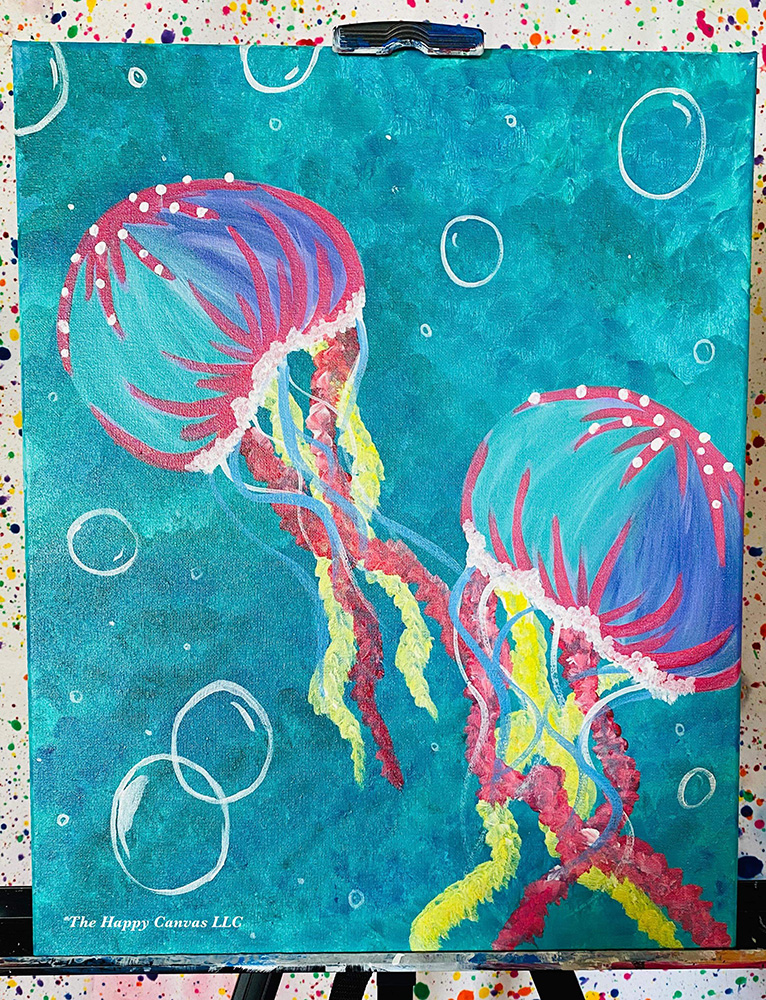 Jelly Fish Canvas Painting