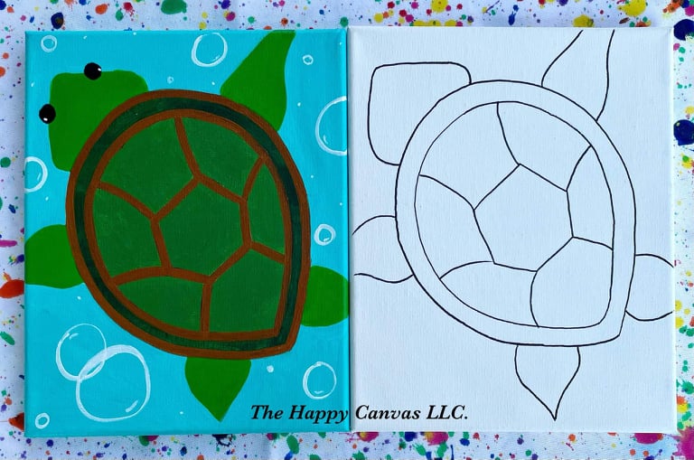 Turtle Pre-Drawn Kids Design