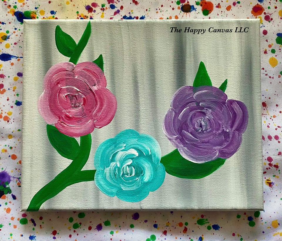 Roses kids painting choice