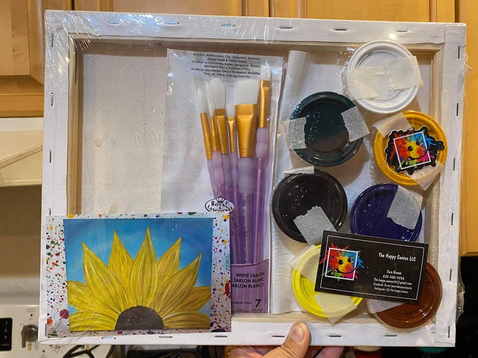 Champagne Personal Paint Kit/DIY Paint Kit/Paint at Home/Paint and Sip Kit/Paint Party Kit