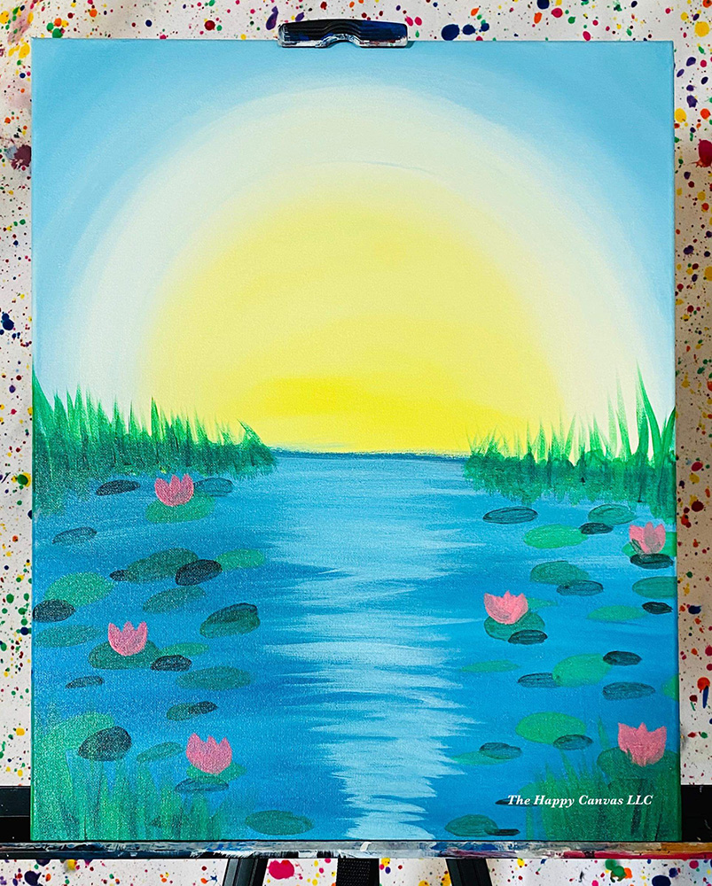 Sunny Days on the lake Canvas Painting