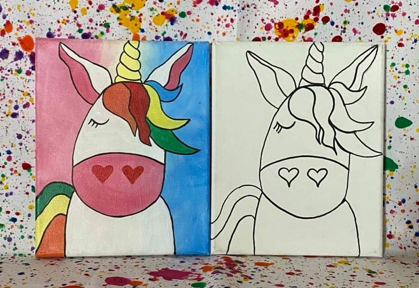 Unicorn Pre-Drawn Kids Design