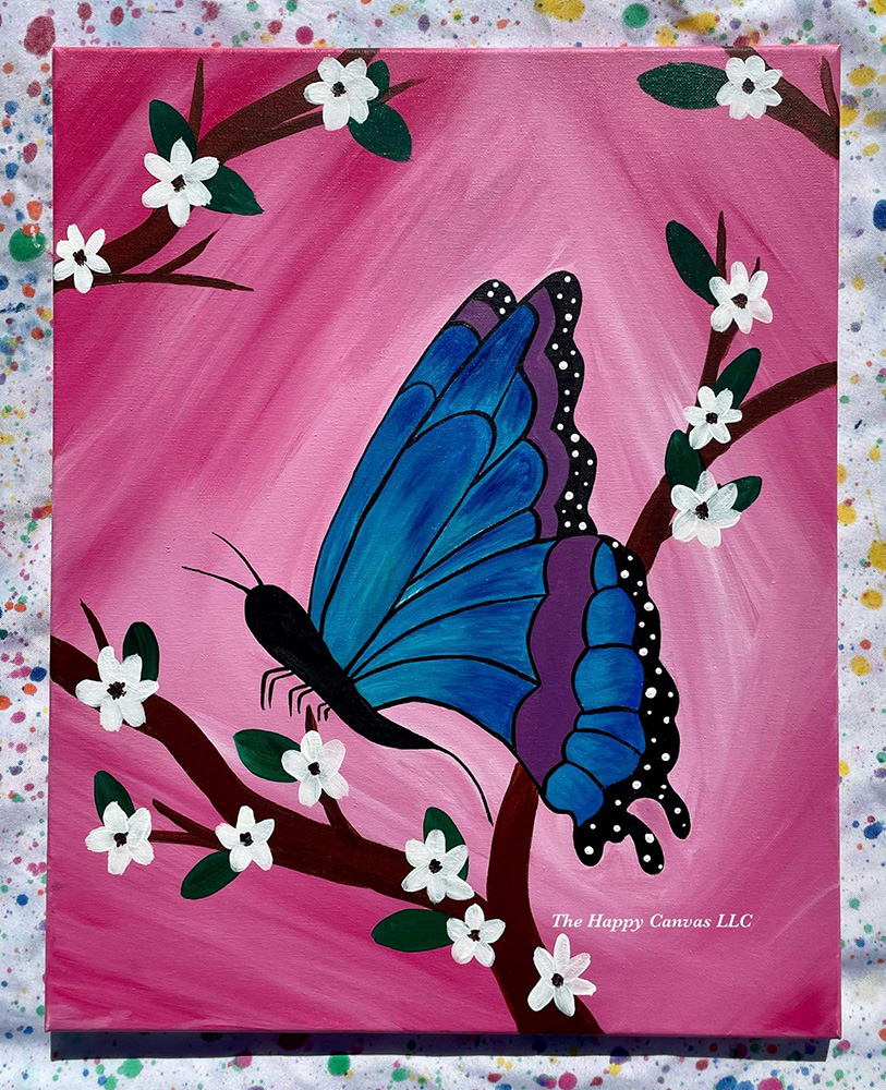 Blooming Butterfly painting
