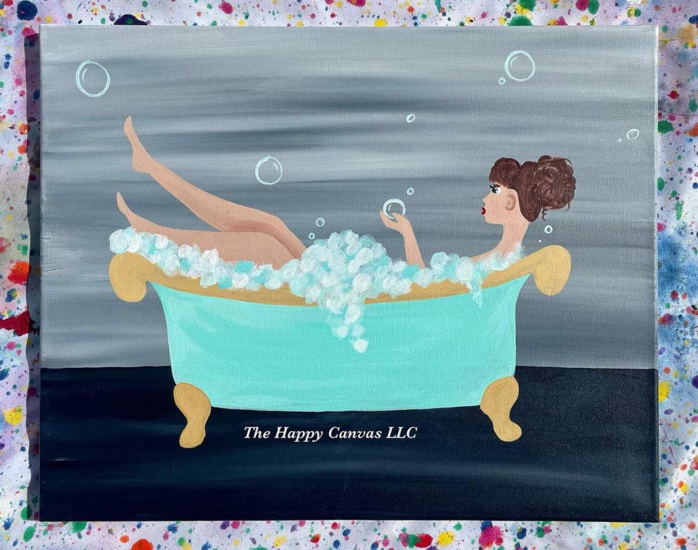 Blissfull Bubbles painting