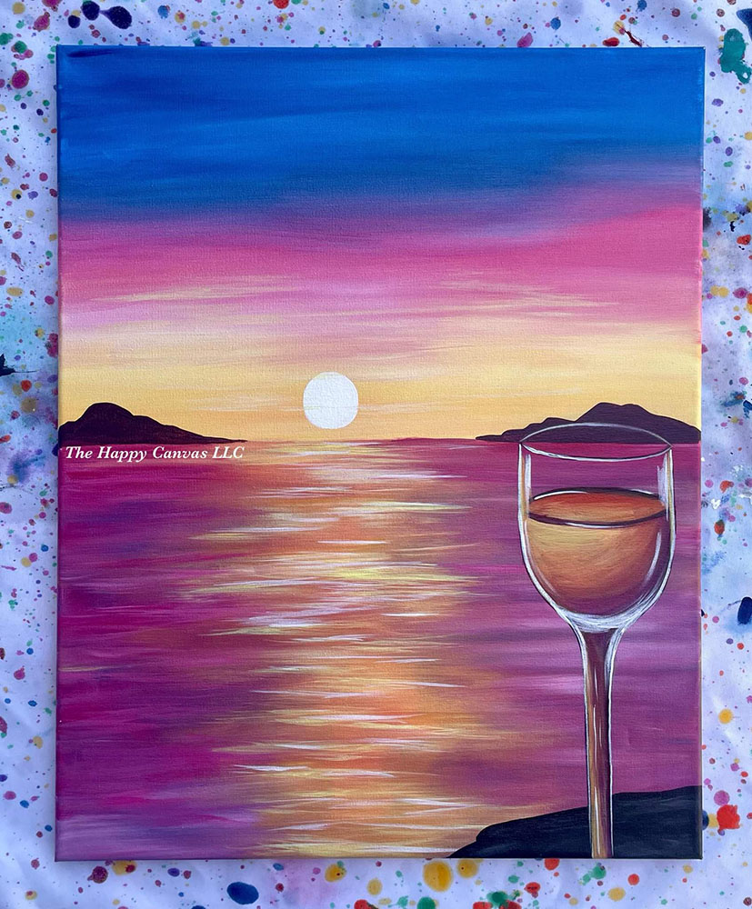 Wine Down Summer painting