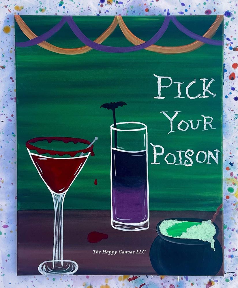 Pick Your Poison Halloween painting